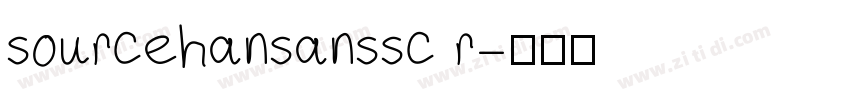 sourcehansanssc r字体转换